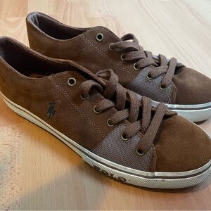 Polo by Ralph Lauren Men's Suede Brown Sneakers